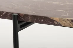 Flamant Karina, Table Basse, Marbre Et Metal, Rouge Online