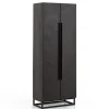 Flamant Lana, Armoire, Brun Fonce, 2 Portes