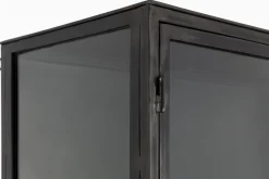 Flamant Laurance, Vitrine, Noir, Metal, 2 Portes Best