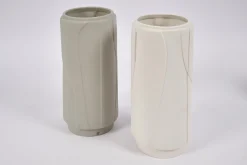 Flamant Laurena, Vase, Ceramique, Gris, L Discount