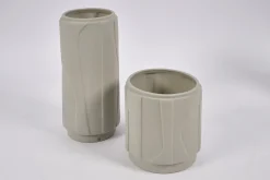 Flamant Laurena, Vase, Ceramique, Gris, L Discount