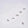Flamant Lavande, Serviette, Broderie, Lot De 6 Hot