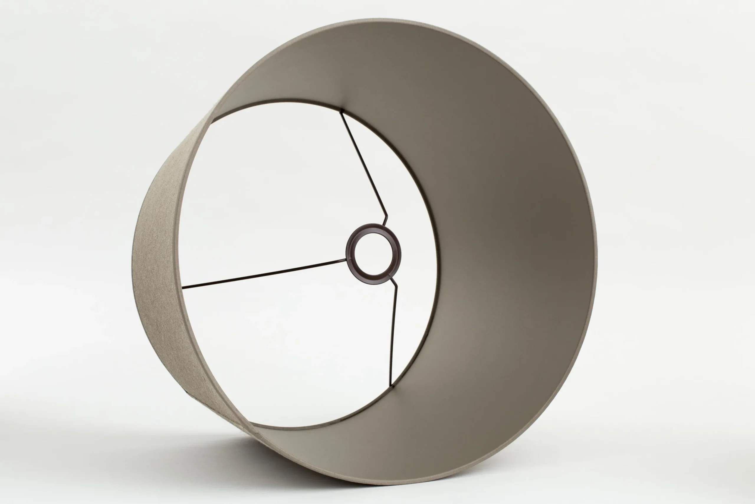 Flamant Lindro, Abat-Jour, Naturel Et Argent, Cylindre, 45 Cm Hot