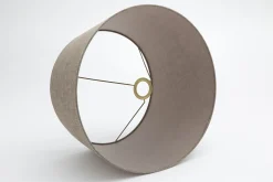 Flamant Lindro, Abat-Jour, Naturel Et Gris, Cylindre, 45 Cm