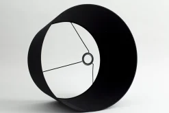 Flamant Lindro, Abat-Jour, Noir, Cylindre, 50 Cm New