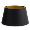 Flamant Lindro, Abat-Jour, Noir Et Or, Cylindre, 30 Cm Clearance
