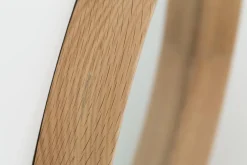 Flamant Lucente, Miroir, Chene, Rond, 33Cm