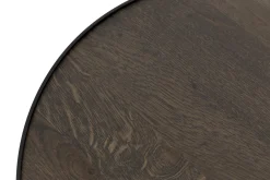 Flamant Madison, Table D'Appoint, Chene Et Metal, Ronde, 45 Cm, Marron Fonce Online