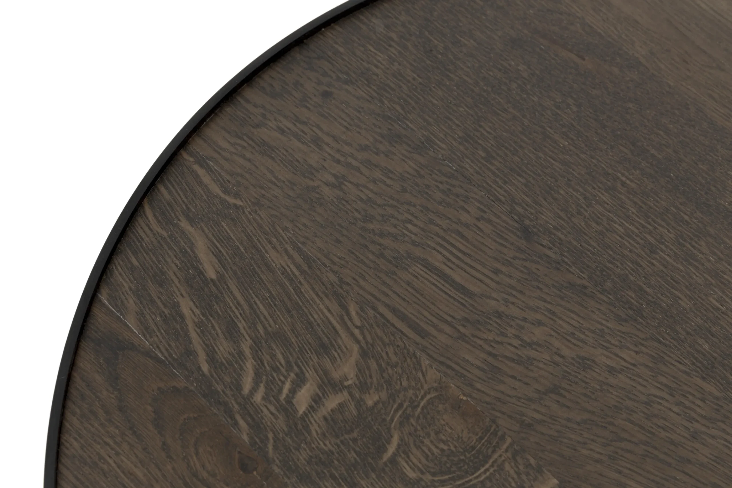 Flamant Madison, Table D'Appoint, Chene Et Metal, Ronde, 45 Cm, Marron Fonce Online