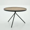 Flamant Madison, Table D'Appoint, Chene Et Metal, Ronde, 60 Cm, Marron Clair Clearance