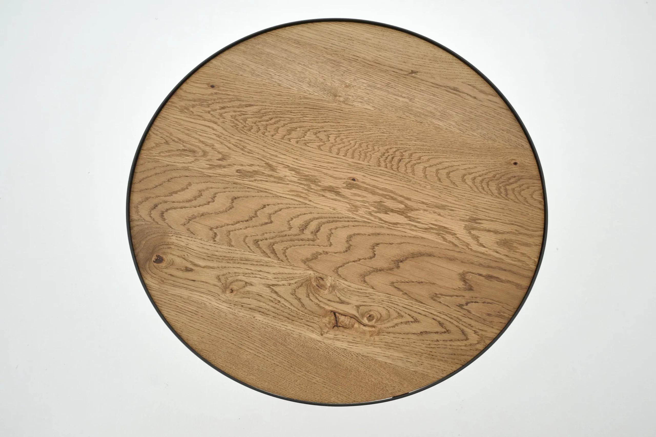 Flamant Madison, Table D'Appoint, Chene Et Metal, Ronde, 60 Cm, Marron Clair Clearance