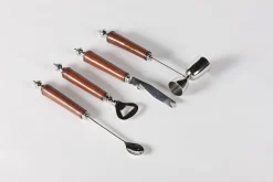 Flamant Manhattan, Jigger A Cocktail, Cuir Marron