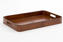 Flamant Manhattan, Plateau, Cuir Marron Best