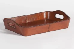 Flamant Manhattan, Plateau, Cuir Marron New