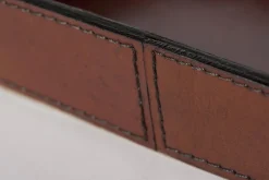 Flamant Manhattan, Plateau, Cuir Marron, L New