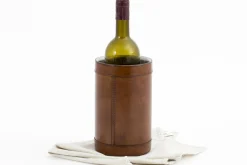 Flamant Manhattan, Porte-Bouteille, Cuir Marron Hot