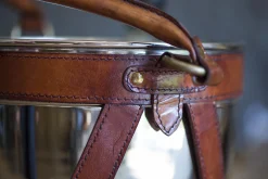 Flamant Manhattan, Refroidisseur A Vin, Poignee En Cuir Marron Hot