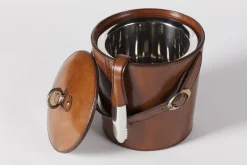 Flamant Manhattan, Seau A Glace, Cuir Marron Best