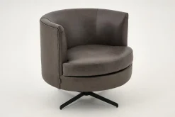 Flamant Marchetti, Fauteuil, Cuir Noir, Rotatif New