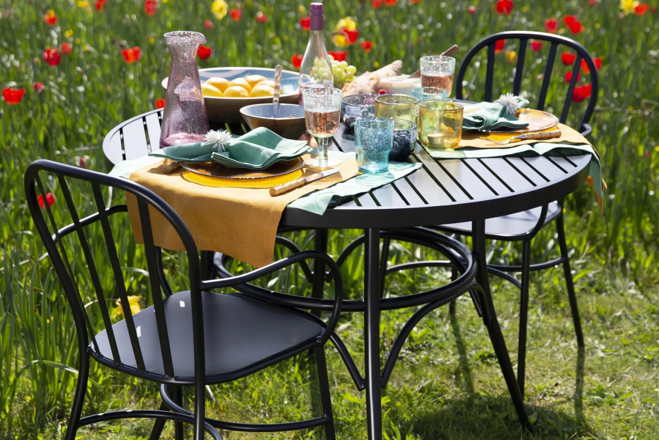 Flamant Marian, Table De Jardin, O110, Noir Clearance