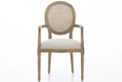 Flamant Medy, Fauteuil, Chene, Lin Naturel