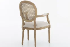 Flamant Medy, Fauteuil, Chene, Lin Naturel