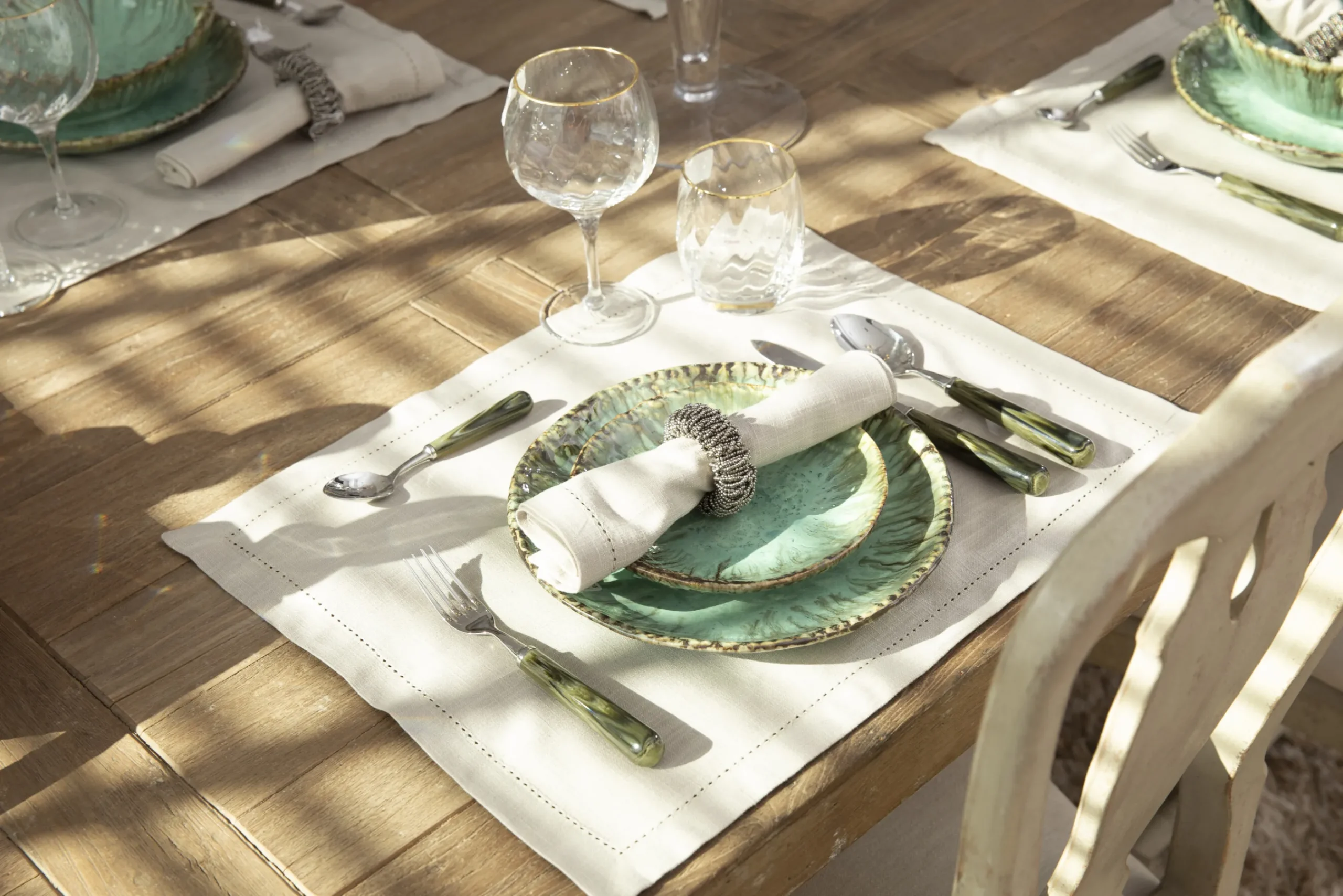 Flamant Meina, Rond De Serviette, Perles, Argent New