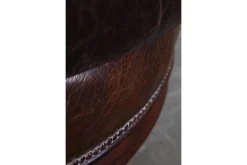 Flamant Melbury, Fauteuil Club, Marron Fonce, Cuir Clearance