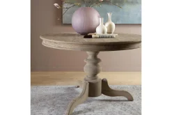 Flamant Milan, Table A Manger, Ronde, Bois Recycle, 120 Cm, Modele 2 Hot