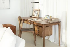 Flamant Milburn, Bac A Papier, Laine Et Cuir