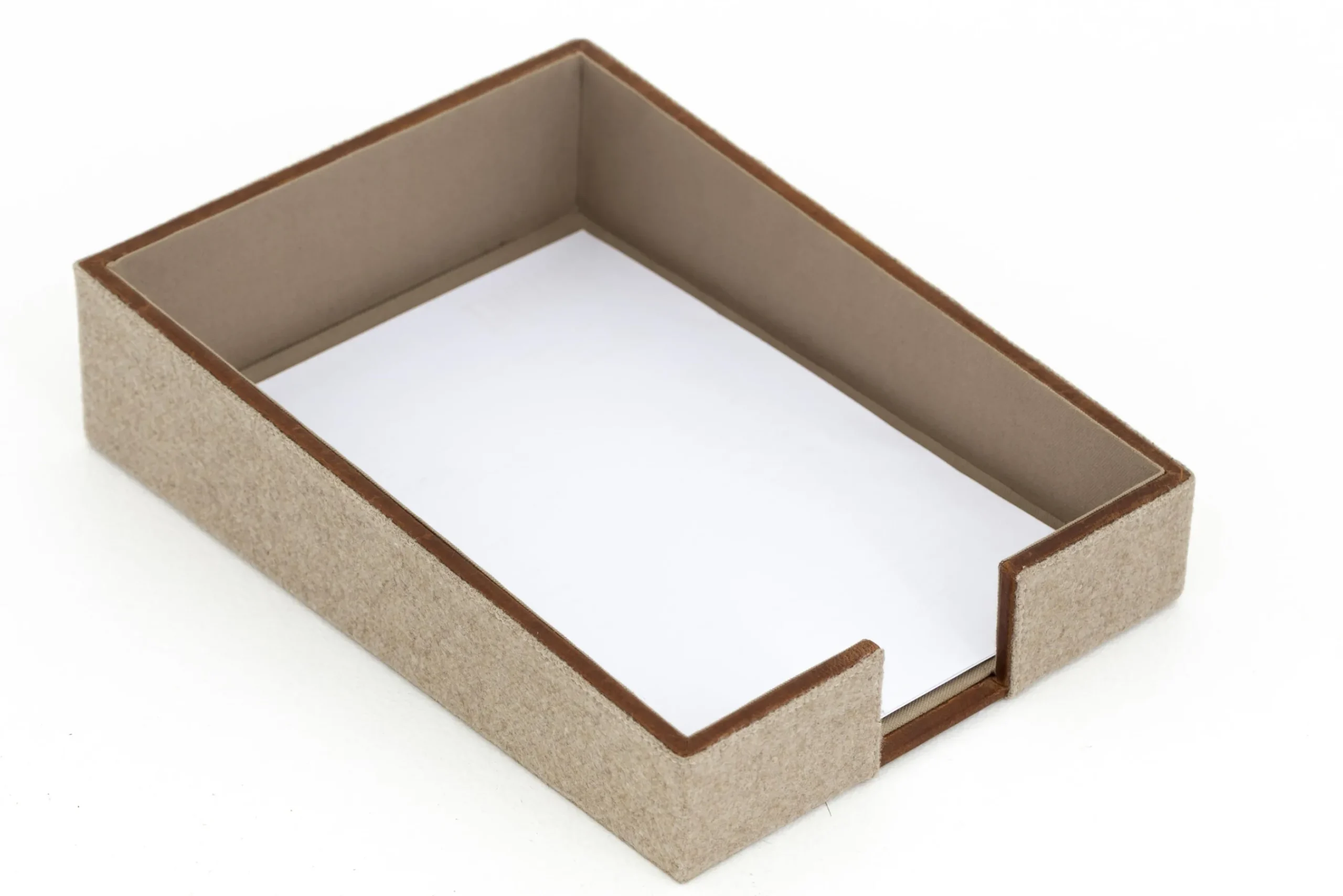 Flamant Milburn, Bac A Papier, Laine Et Cuir