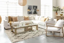 Flamant Mitchell, Table Basse, Rectangulaire, Verre Miroir Et Bois, 160X80 Online