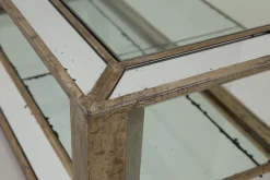 Flamant Mitchell, Table Basse, Rectangulaire, Verre Miroir Et Bois, 160X80 Online