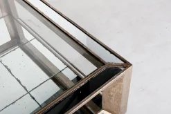 Flamant Mitchell, Table Basse, Rectangulaire, Verre Miroir Et Bois, 120X70 Sale