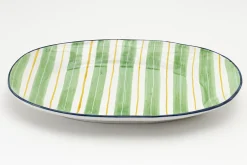 Flamant Nanna, Assiette De Service, Vert, Ovale Sale