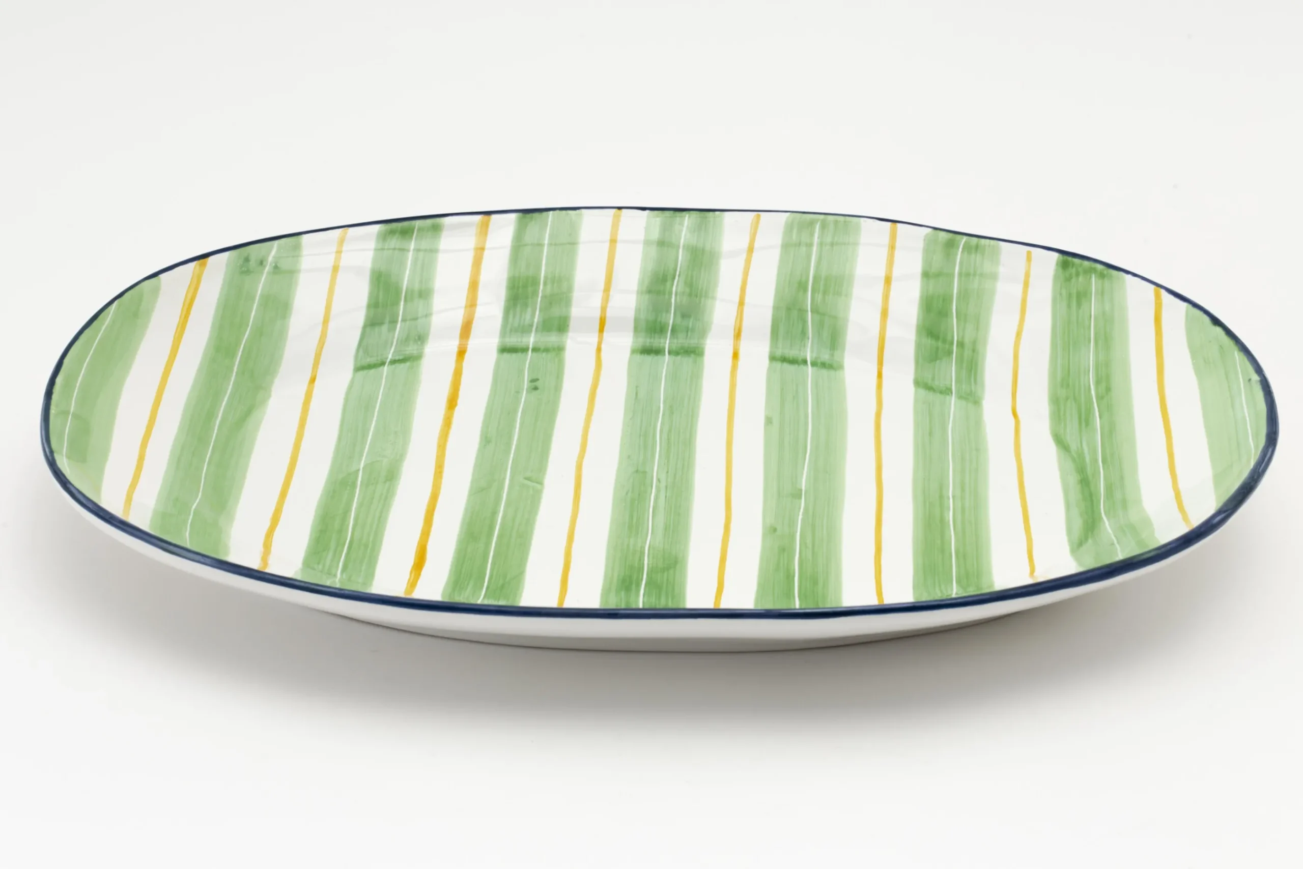 Flamant Nanna, Assiette De Service, Vert, Ovale Sale