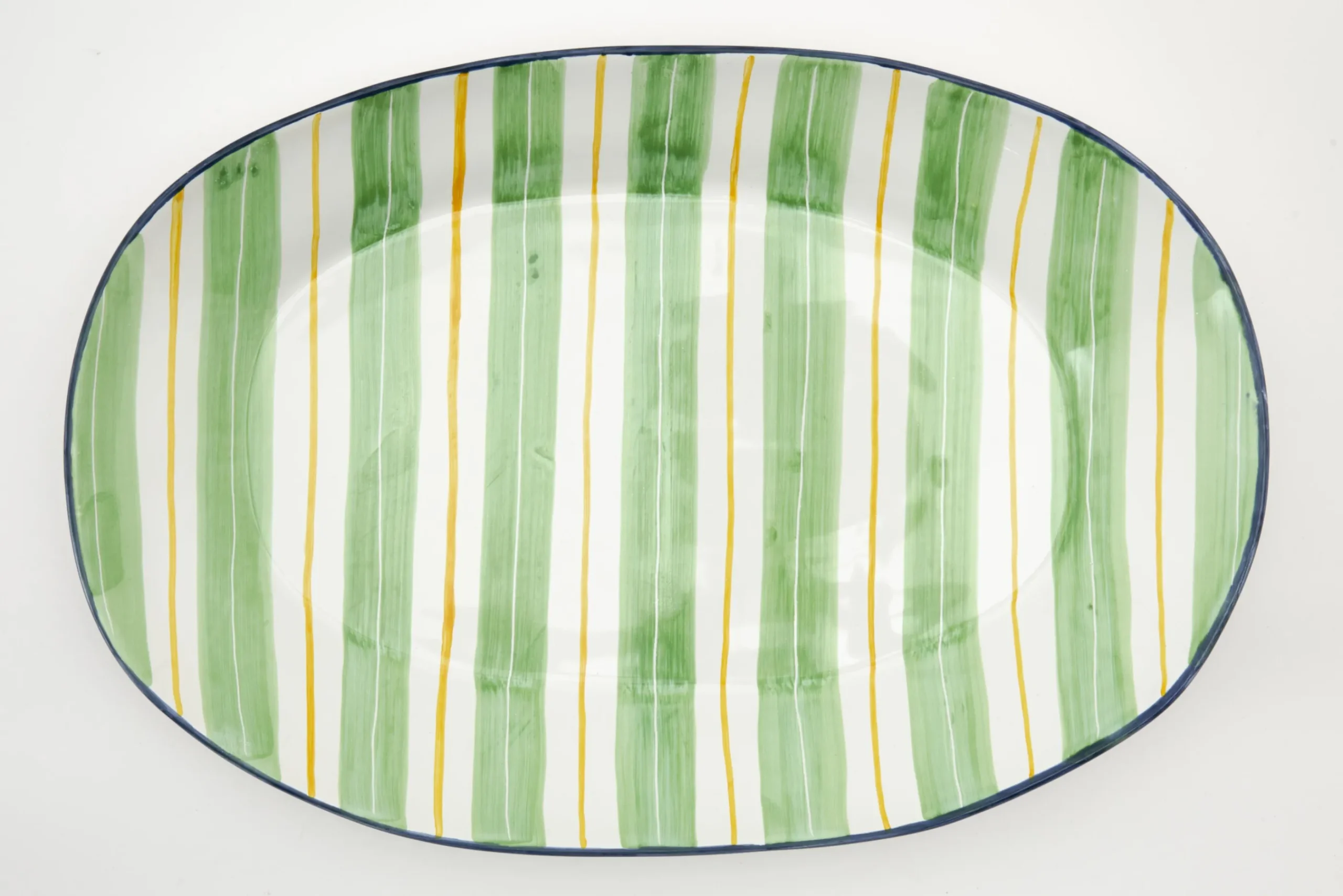 Flamant Nanna, Assiette De Service, Vert, Ovale Sale