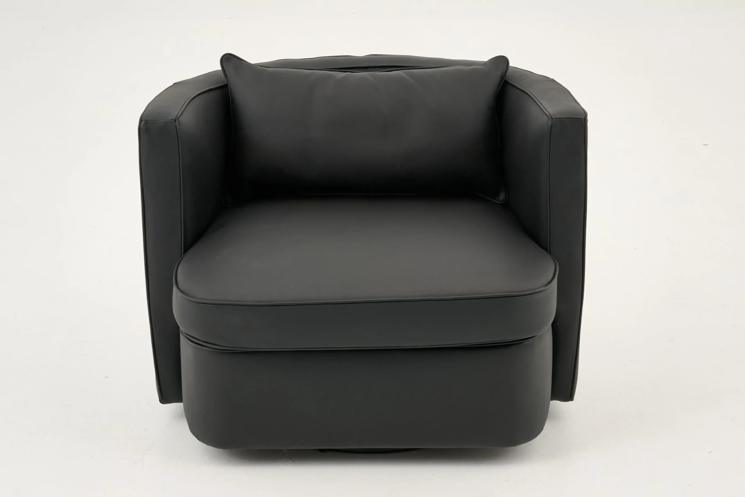 Flamant Nelia, Fauteuil, Cuir Noir, Rotatif Outlet