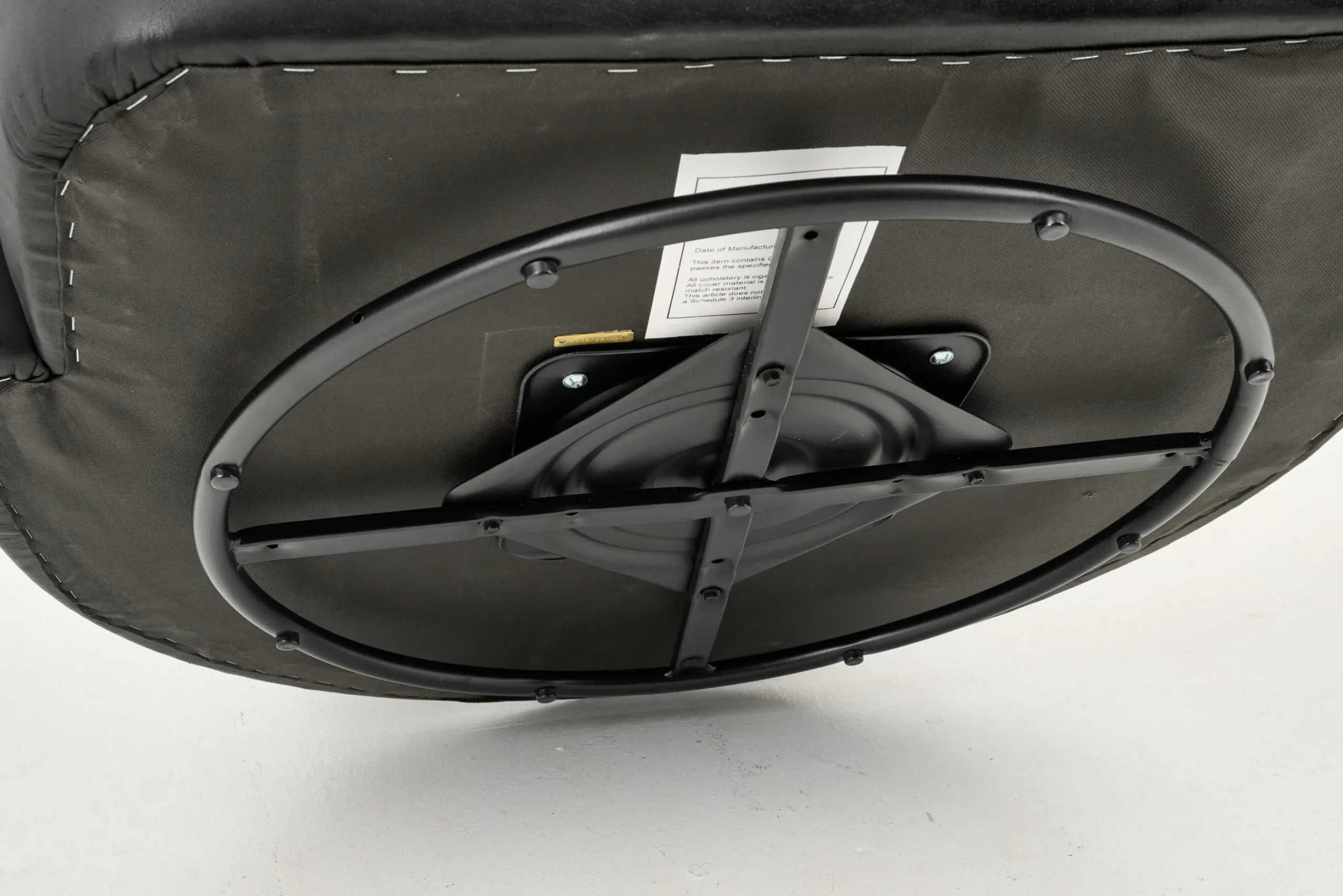 Flamant Nelia, Fauteuil, Cuir Noir, Rotatif Outlet