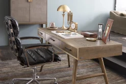 Flamant Nontemar, Bureau, Bois Et Laiton