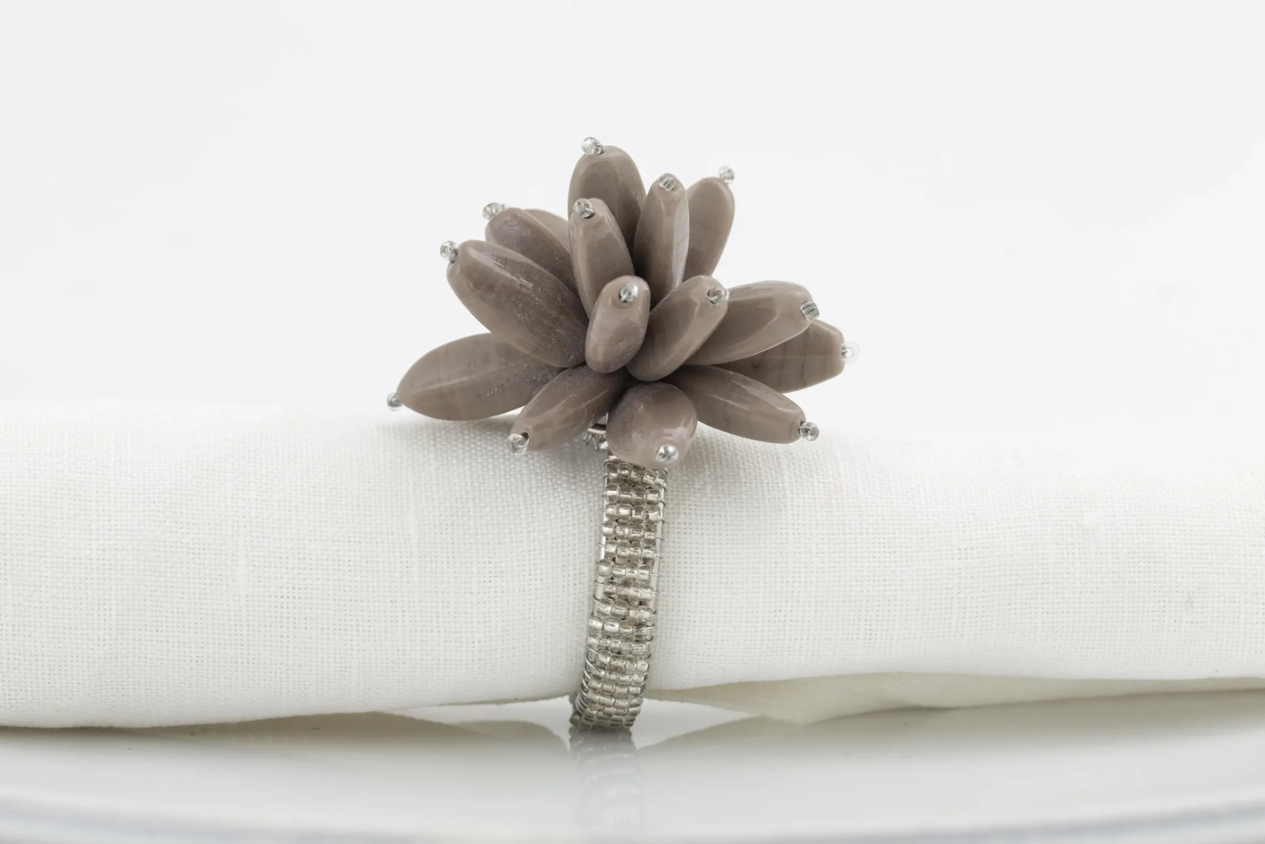 Flamant Otis, Rond De Serviette, Perles New