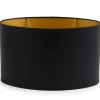 Flamant Ovale, Abat-Jour, Noir Et Or, Ovale, 35 Cm Online