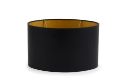 Flamant Ovale, Abat-Jour, Noir Et Or, Ovale, 30 Cm New