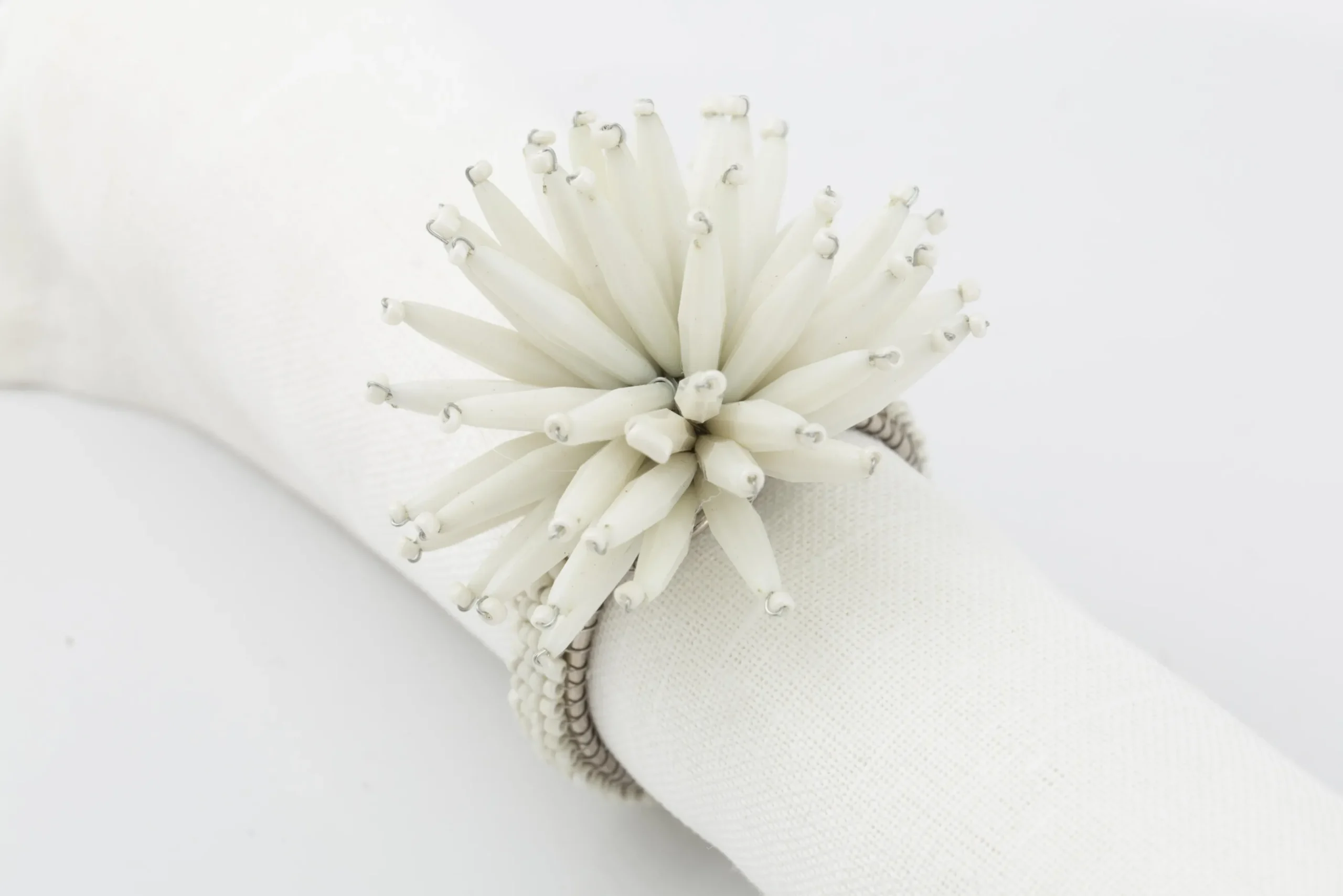 Flamant Parton, Rond De Serviette, Perles Sale