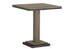 Flamant Rendus, Table De Bistrot, Chene Patine Et Fer, 80 Cm Outlet