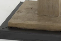 Flamant Rendus, Table De Bistrot, Chene Patine Et Fer, 80 Cm Outlet