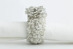 Flamant Rioja, Rond De Serviette, Perles, Argent Hot