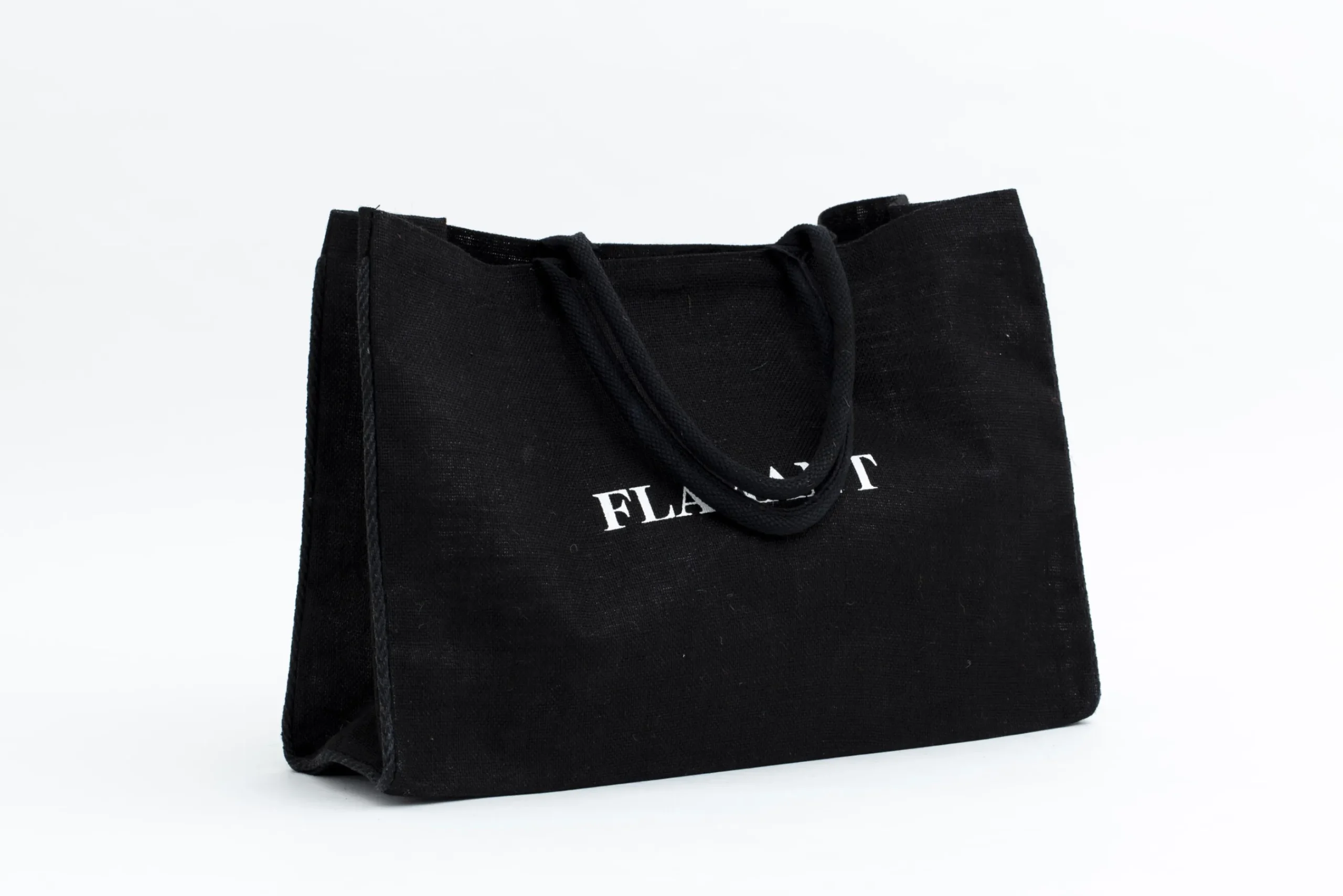 Flamant Sac , Sac Shopping, Jute, Noir Clearance