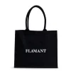 Flamant Shopper , Sac Shopping, Jute, Noir New