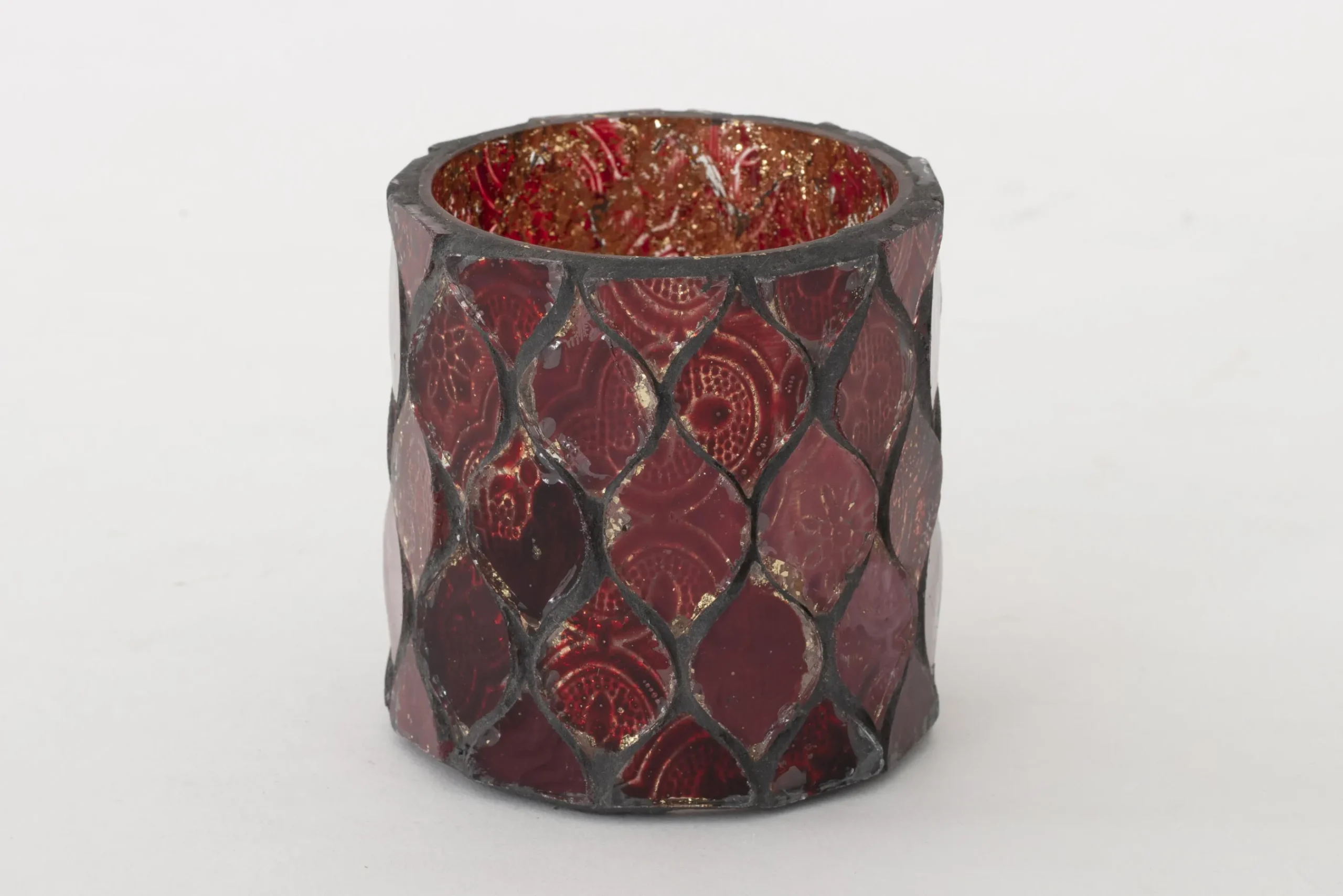 Flamant Temples, Photophore, Verre, Rouge, S